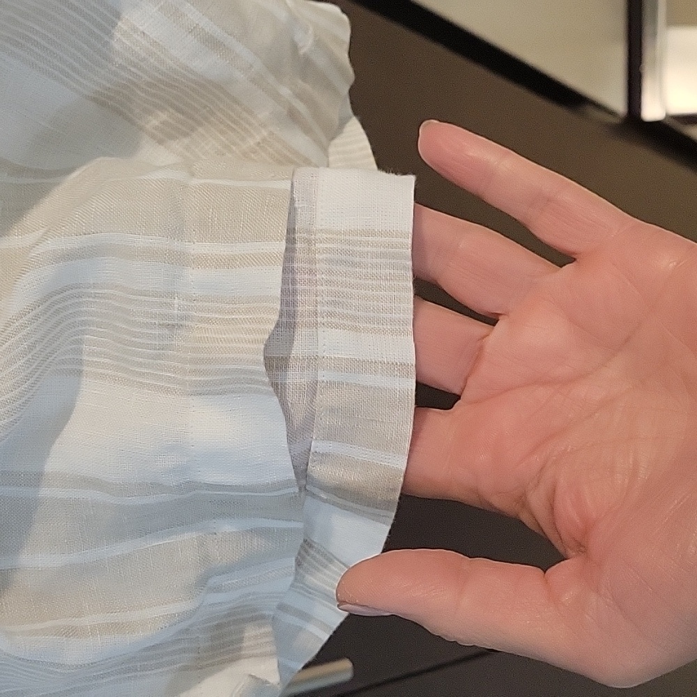 BROOKS BROTHERS Irish linenshort sleeve camp collar  STRIPED sport SHIRT - Picture 6 of 12